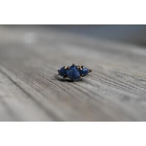 Engagement ring Oxidized Burmese sapphire ring, alternative s size 3 4 5 6 7 8 9